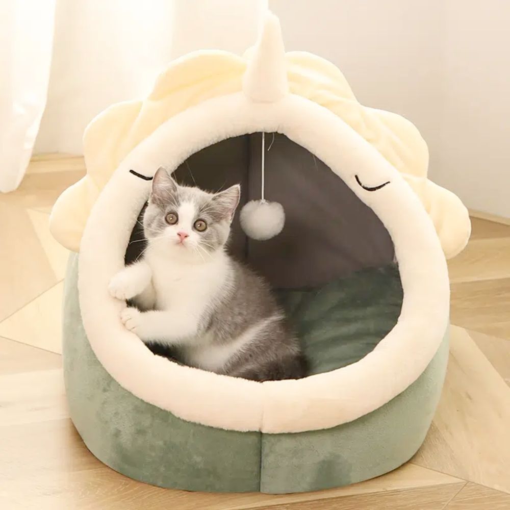Adorable Dinosaur Pet House - Cute & Soft Cat Bed