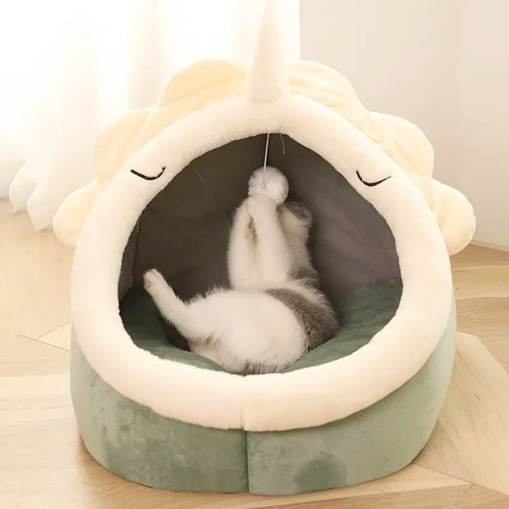 Adorable Dinosaur Pet House - Cute & Soft Cat Bed