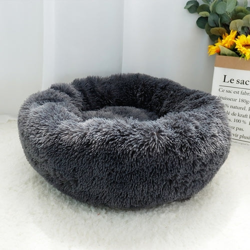 COMFYKITTENS Soft Plush Cat Bed -Indoor House Round Cat or Dog Bed